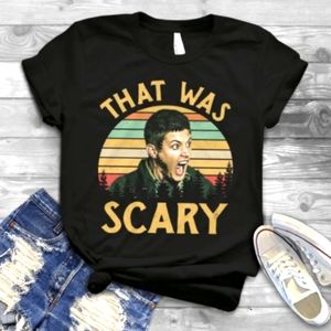 Dean Winchester Supernatural That Was Scary Funny Vintage Retro T-Shirt